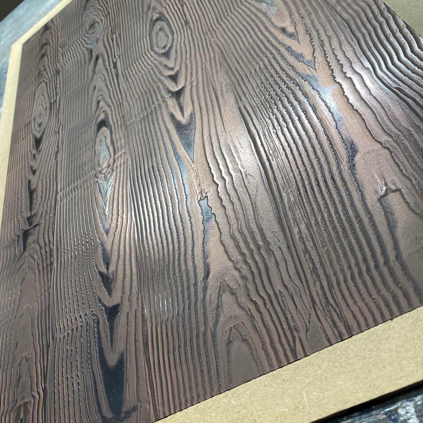 Wood effect finish