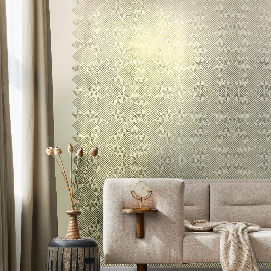 mantra metal gold wall finish