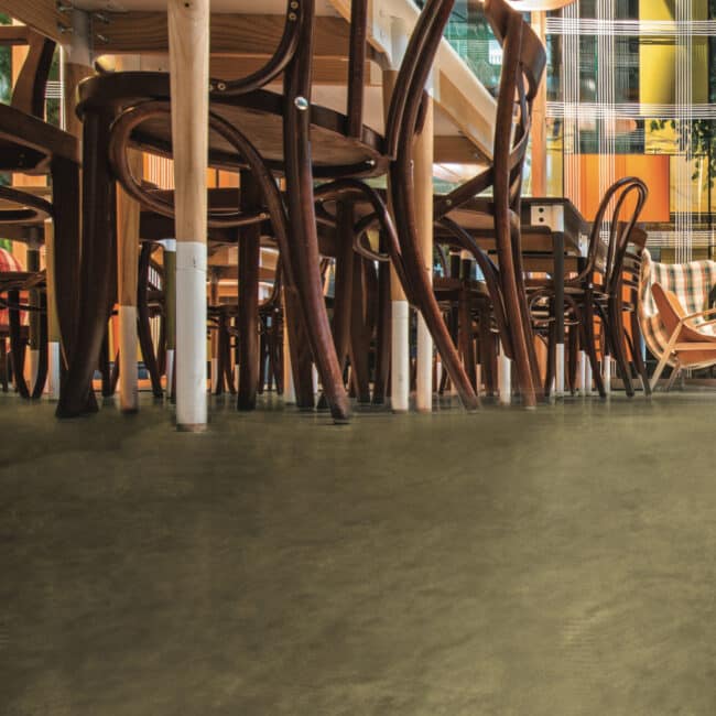 Monolith Microment Course flooring in a restaurant